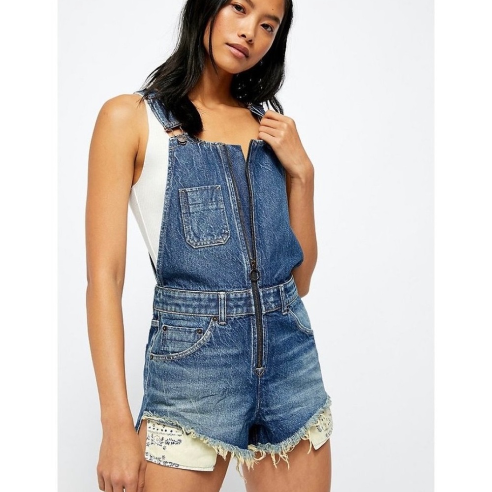 Free People | NWT Sunkissed Denim Short Overalls
